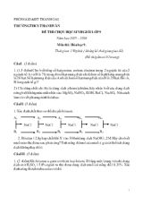 Đê thi chon hoc sinh gioi lơp 9 năm học 2015  2016 môn thi Hóa học 9. Thời gian 150 phút